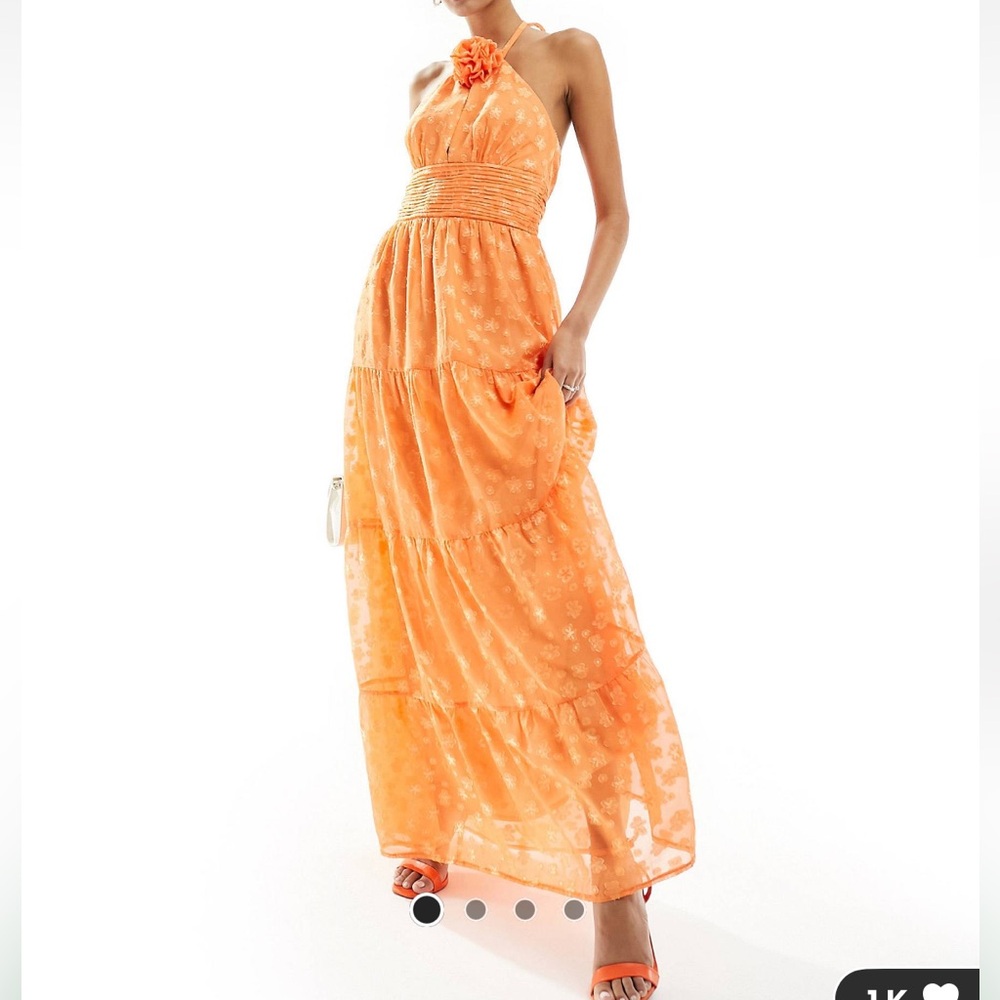 ASOS orange maxi dress